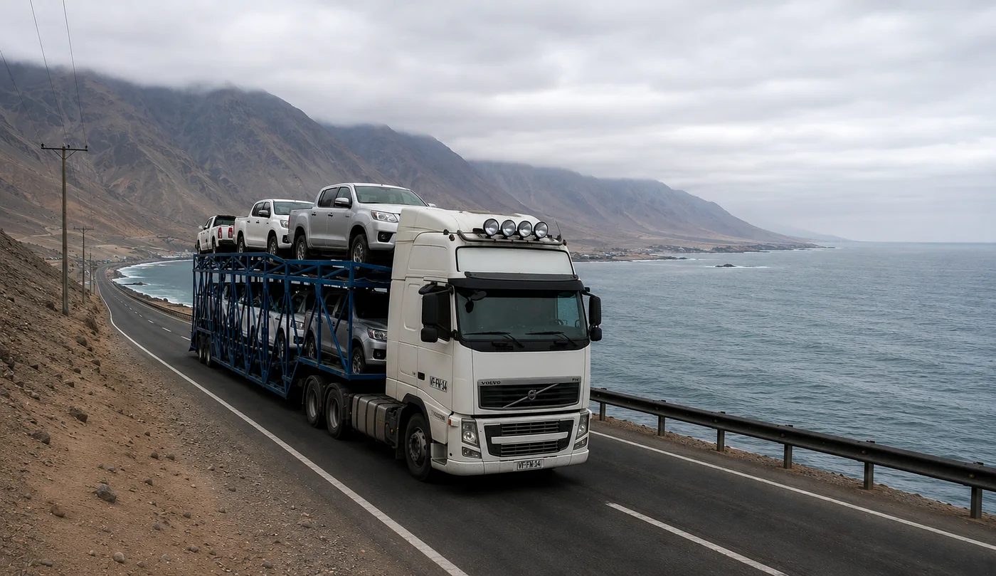 Transporte de vehículos en portavehículos